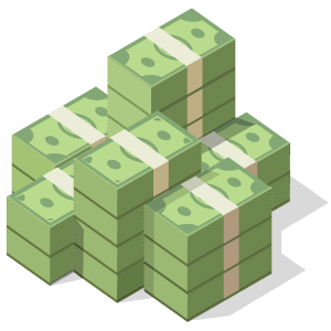 pile of money
